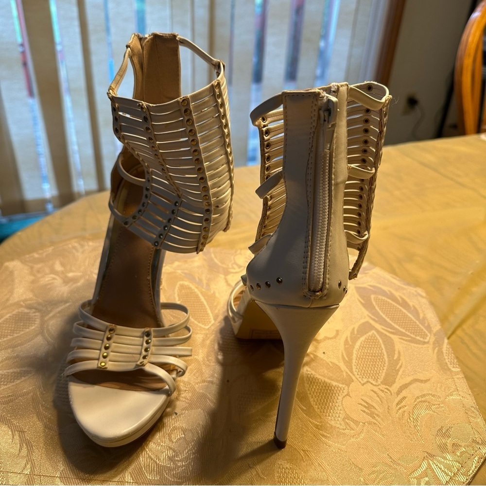 Elegant women White Shoes  High Heel